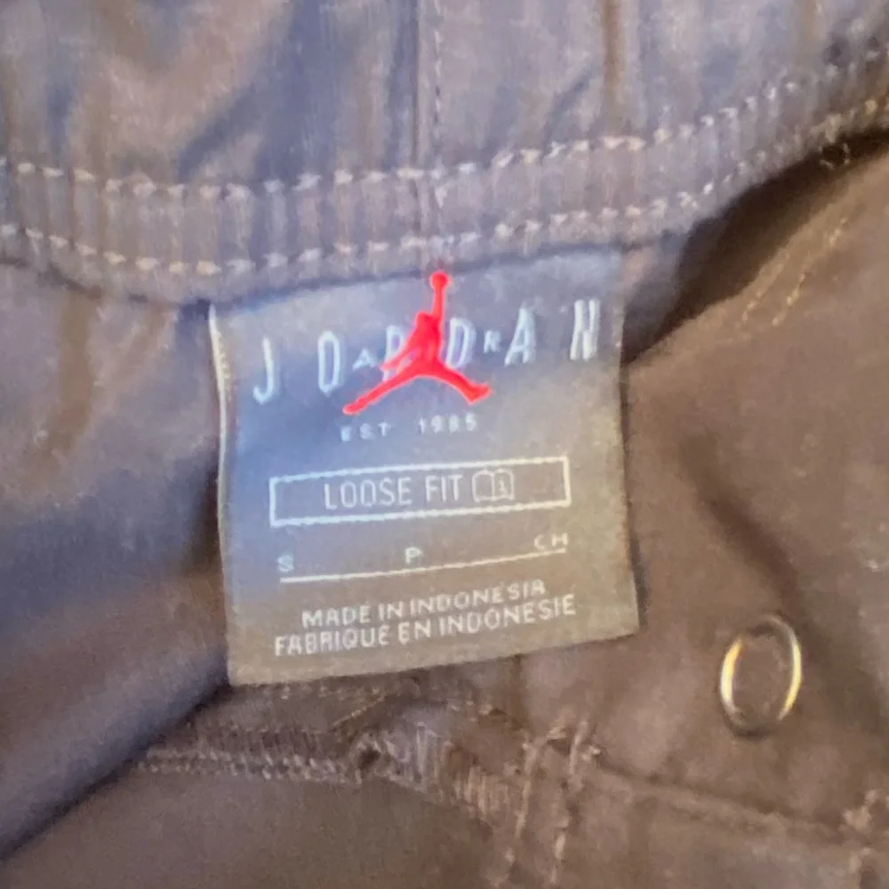 New Jordan Men’s Black Cargo Pants with Logo Patch